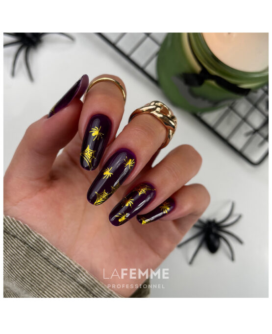 stickers unghie per Hallowen con ragnetti e ragnatele