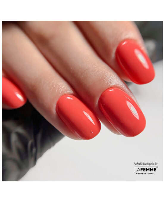 semipermanente rosso corallo pastello estate primavera manicure h099