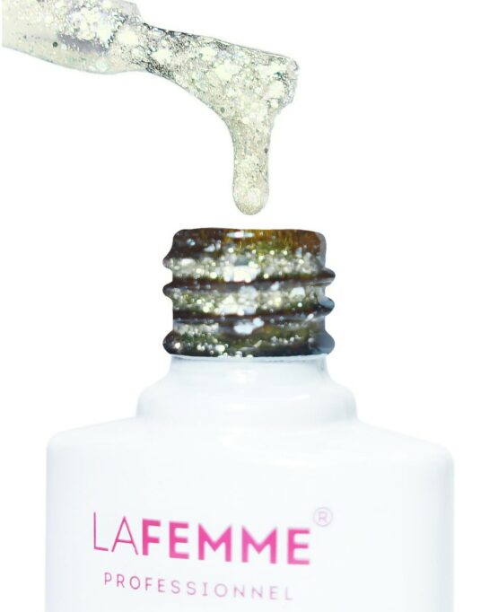 smalto gel glitter argento grandi