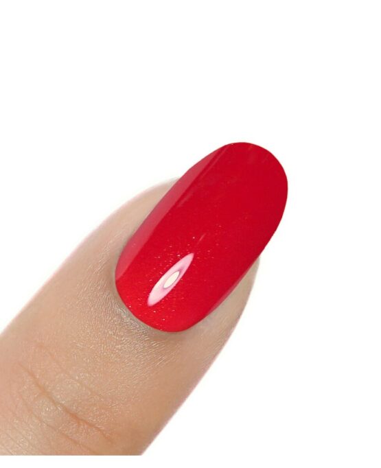 unghie con smalto semipermanente rosso sangria glitter