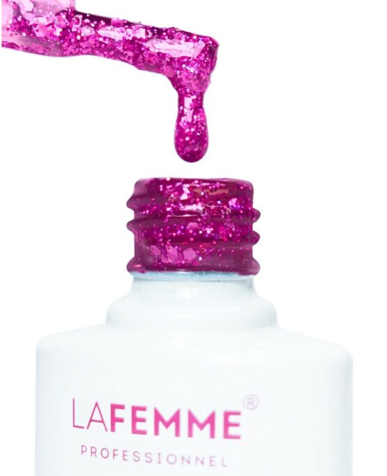 colore viola glitterato nail