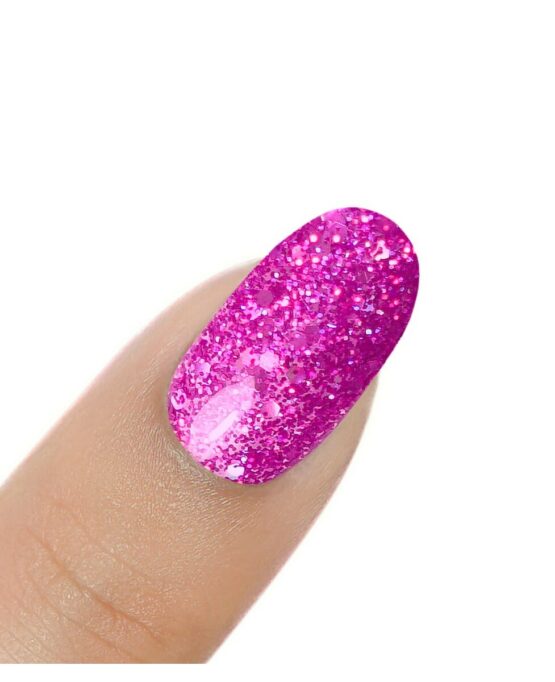 nail art color viola glitterato