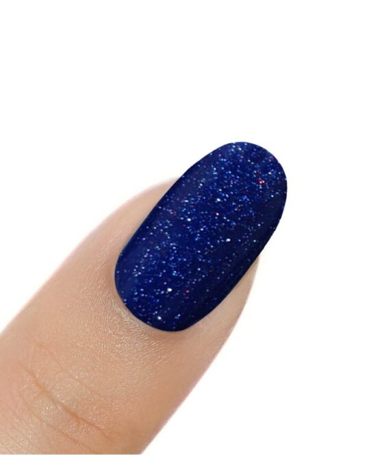 Semipermanente Blu Coprente mini glitter Argento e Fucsia H245