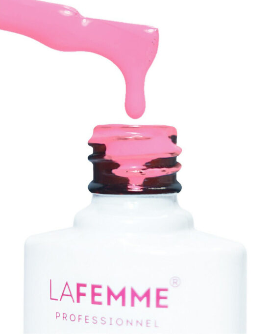 smalto gel rosa acceso unghia 253