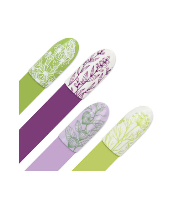 spicery unghie stamping fiori farfalle