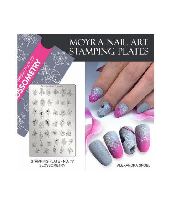 stamping fiori unghie blossometry 77 moyra