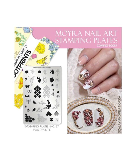 Nail Art Primavera Piastra Footpprints 67 moyra