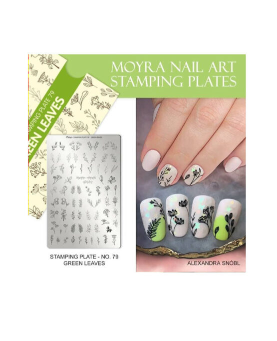 Piastra Stamping 79 Green Leaves Moyra