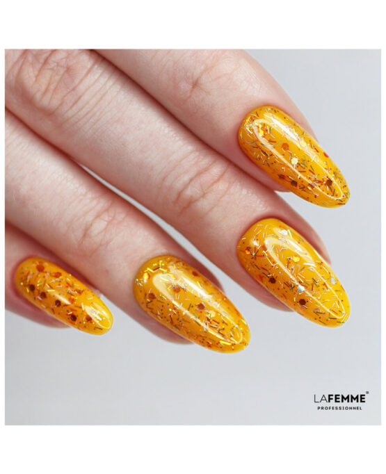 semipermanente z002 glitter oro arancione