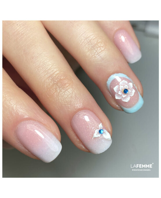 Sticker 3d white flower