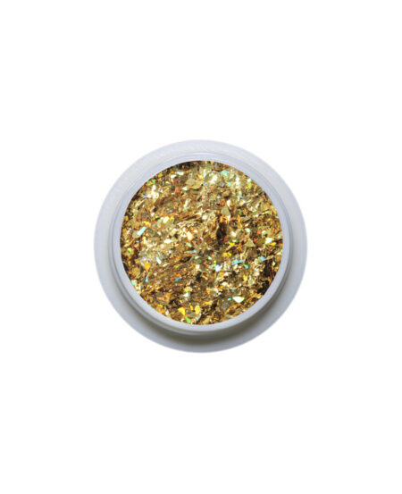 Glitter unghie effetto metallico oro