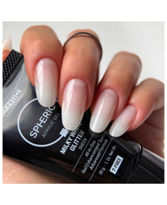 Acrygel Bianco Latte Glitter