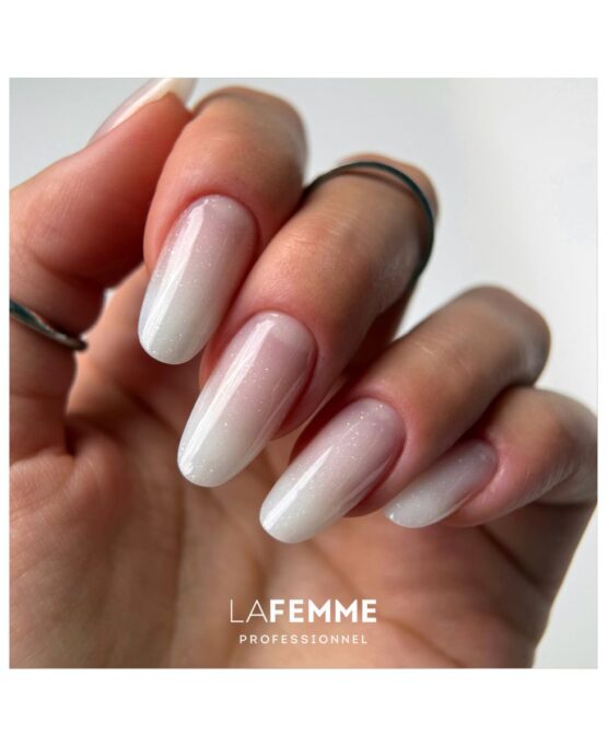 Acrygel La Femme Milky White Glitter