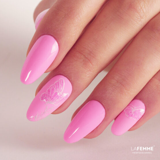 h320 smalto semipermanente stamping manicure rosa