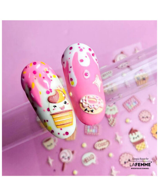 sticker per nailart con dolcetti muffin compares