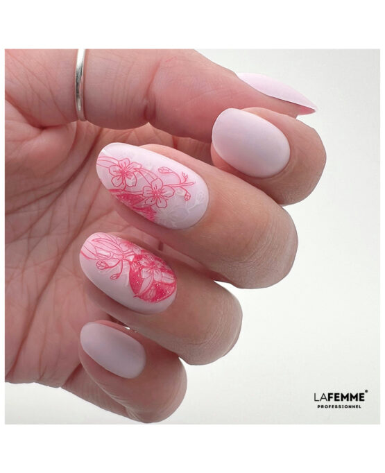 smalto semipermanente bianco freddo rosa chiaro h328