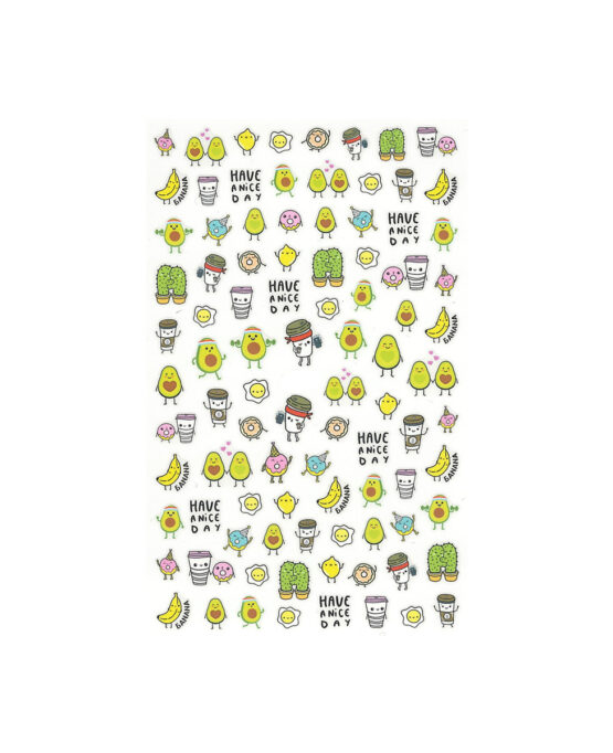 sticker avocado cartoon