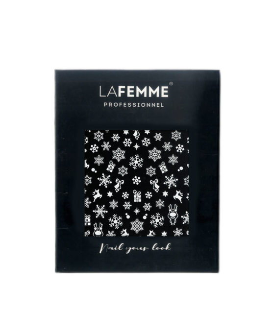 Sticker per unghie fluo con fiocchi di neve