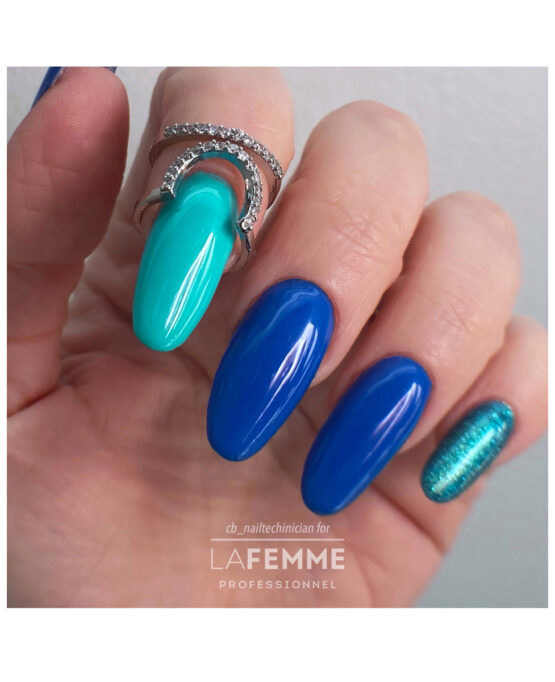 nailart mismatched blu marino azzurro celeste