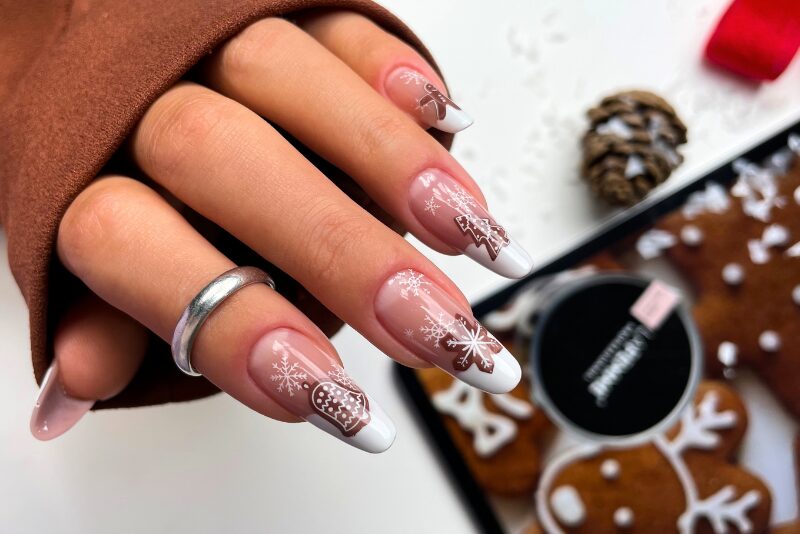 Biscottini di Marzapane con Stamping – Nail Art Natale