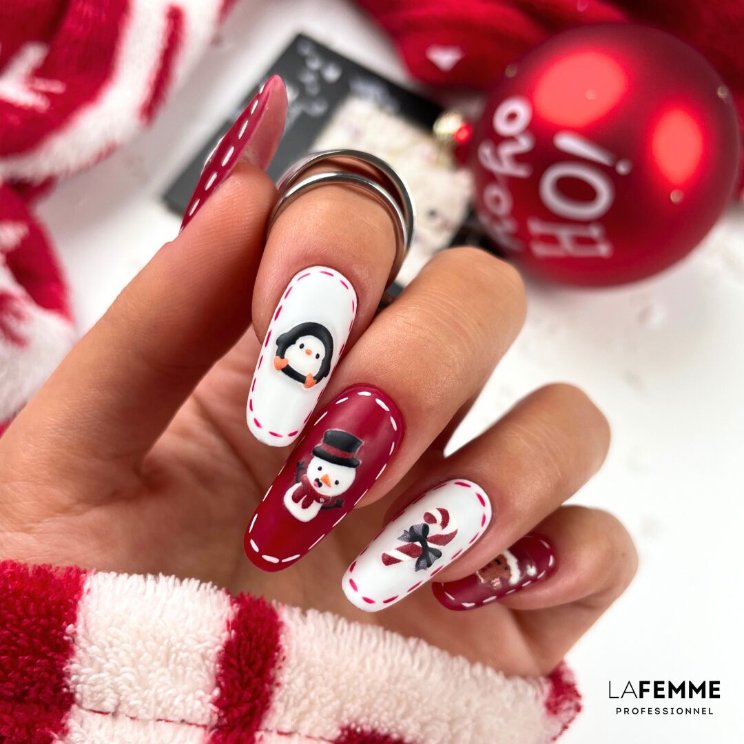 Nail Art semplice adesivi natale 2024