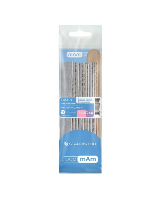 Ricambi papmAm Lima Soft Base Dritta 180grit (5pz) e 240grit (5pz) Staleks + 2 Basi in Legno - SMART 22 DFC-20-180-240-5