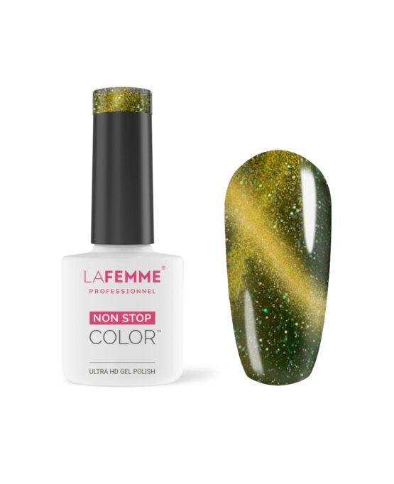 Smalto Semipermanenet Cat Eye Verde e Oro Z032