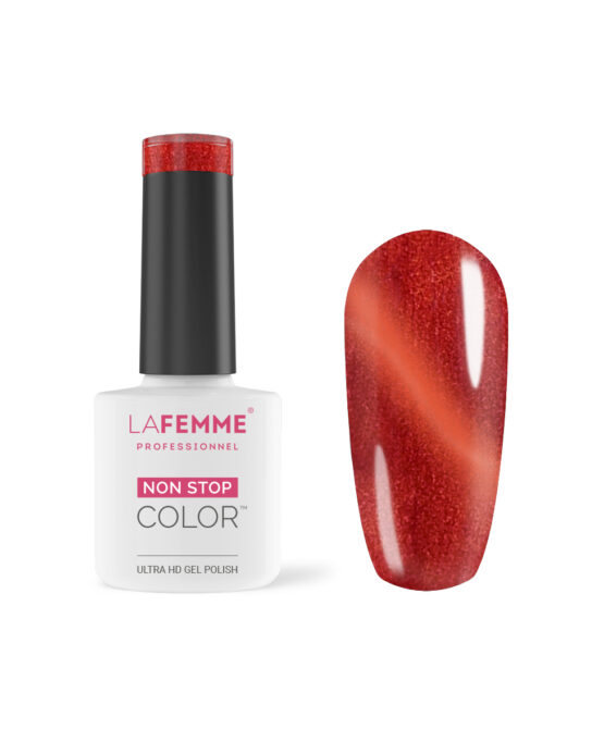 Semipermanente Unghie Cat Eye Rosso - z031