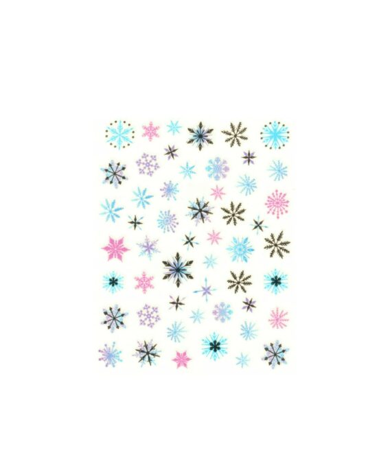 Adesivi per Nail Art Invernali con fiocchi di neve di diversi Colori