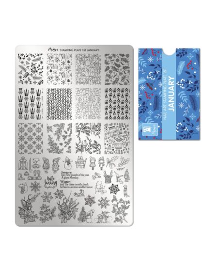 piastra per stamping unghie con decorazioni invernali