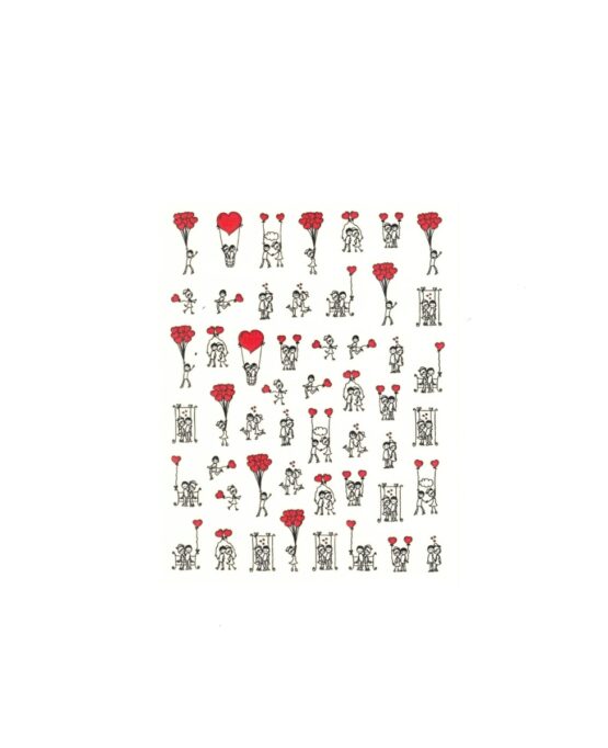 stickers unghie per San Valentino con cuori